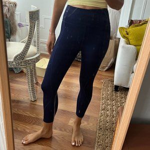 Goop G Label Womens 7/8 Leggings Navy Blue Sz XS